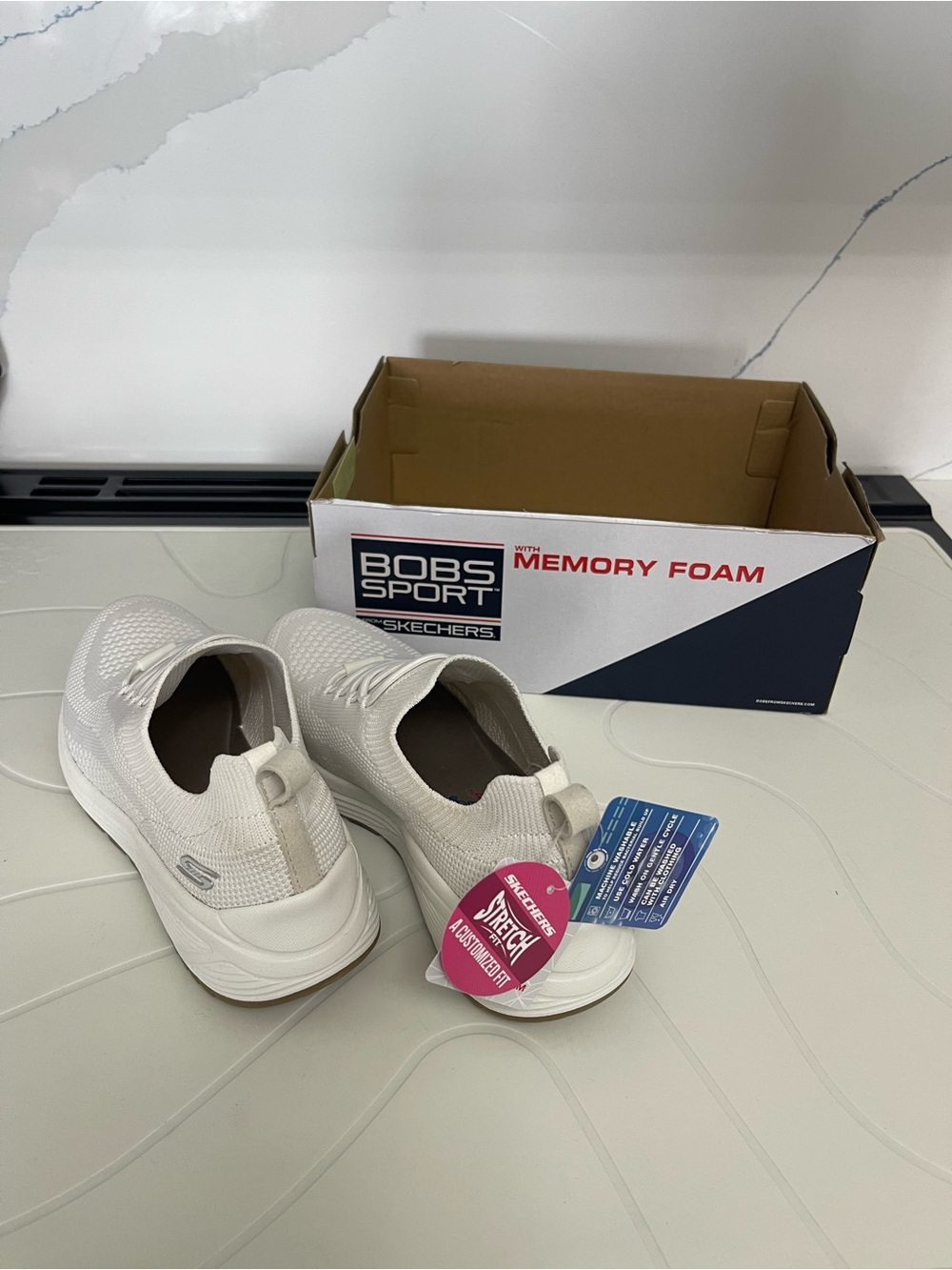 Skechers Bobs Sparrow 2.0 Allegiance Crew Off White Women Stretch Sneakers 7.5 - Picture 9 of 10